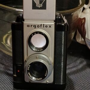 Black and Silver Vintage Camera